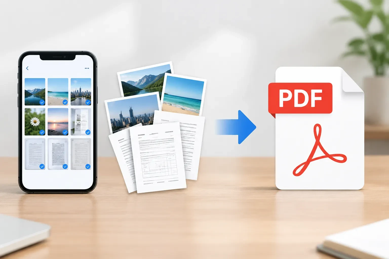 多张图片怎么合成一个PDF？手机照片和扫描件批量转PDF