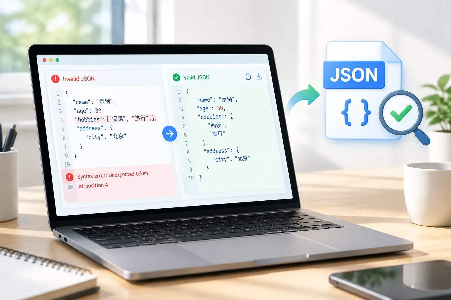 JSON在线格式化与语法校验指南：快速排查格式错误与代码美化
